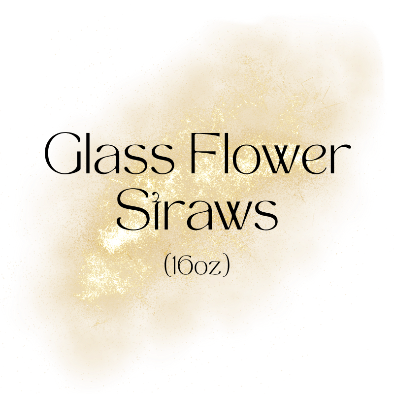 Glass Flower Straws