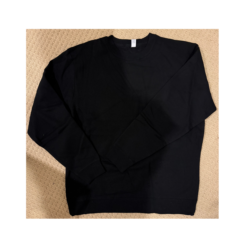 MEDIUM Black Comfort Crew