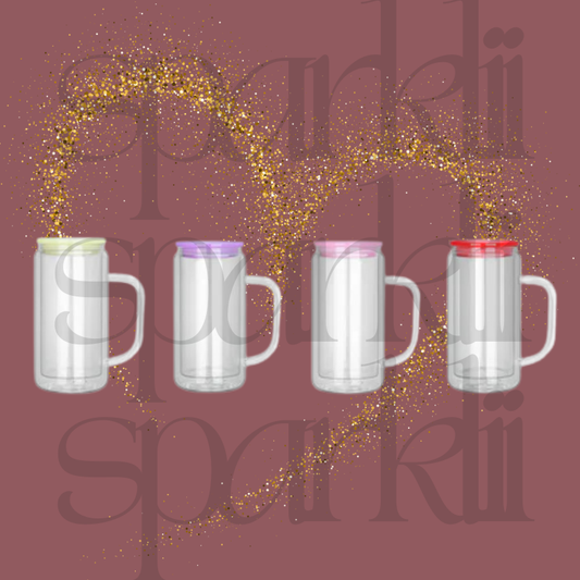 16oz Glass w/ Handle (Colored)