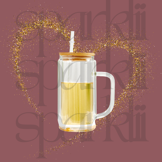 16oz Glass W/ Handle