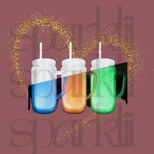 16oz Acrylic Glow In The Dark W/ Handle