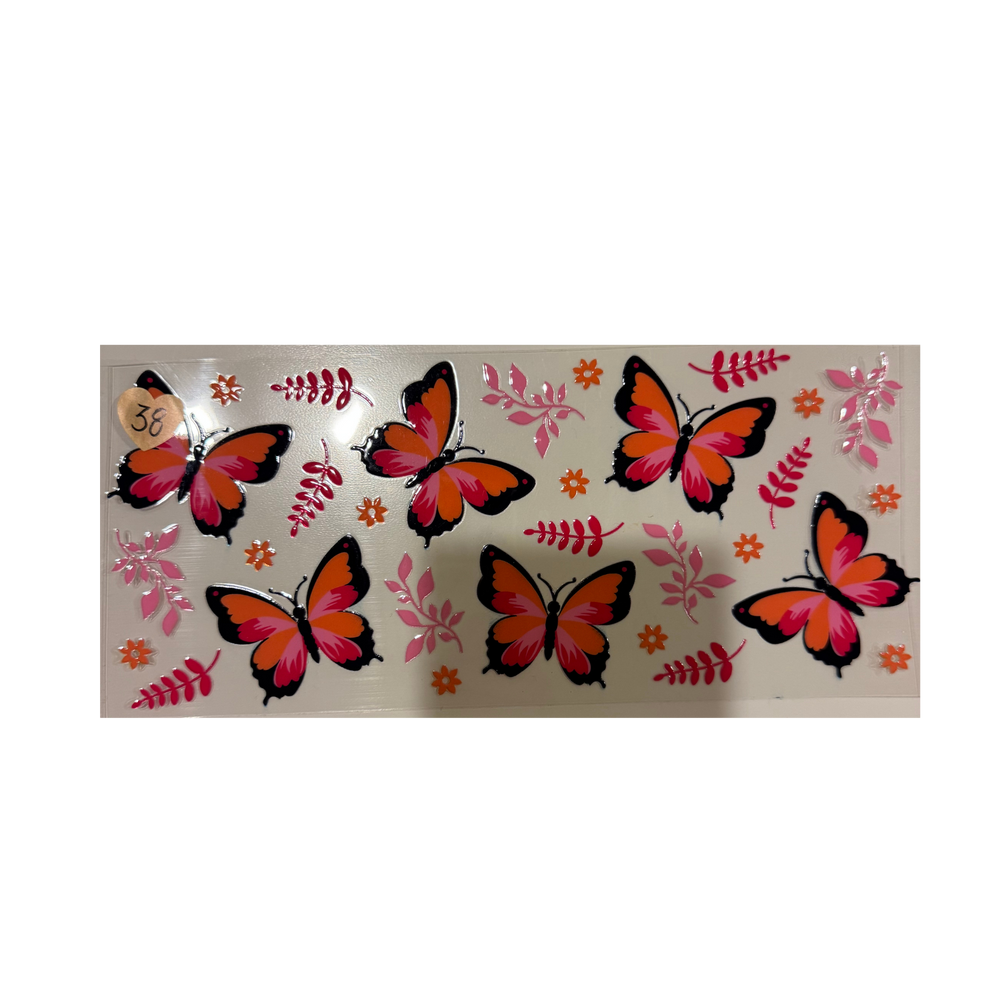 Pink Orange Butterflies