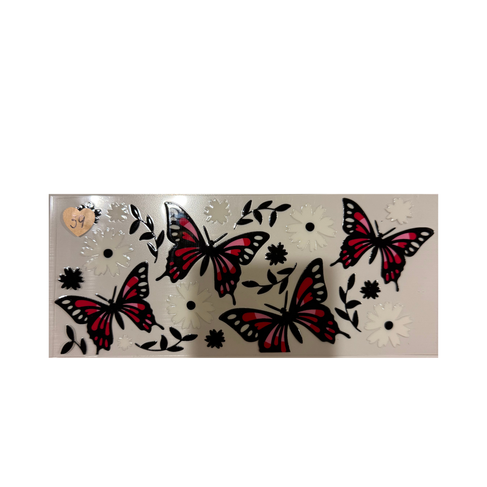 Pink Black Butterflies