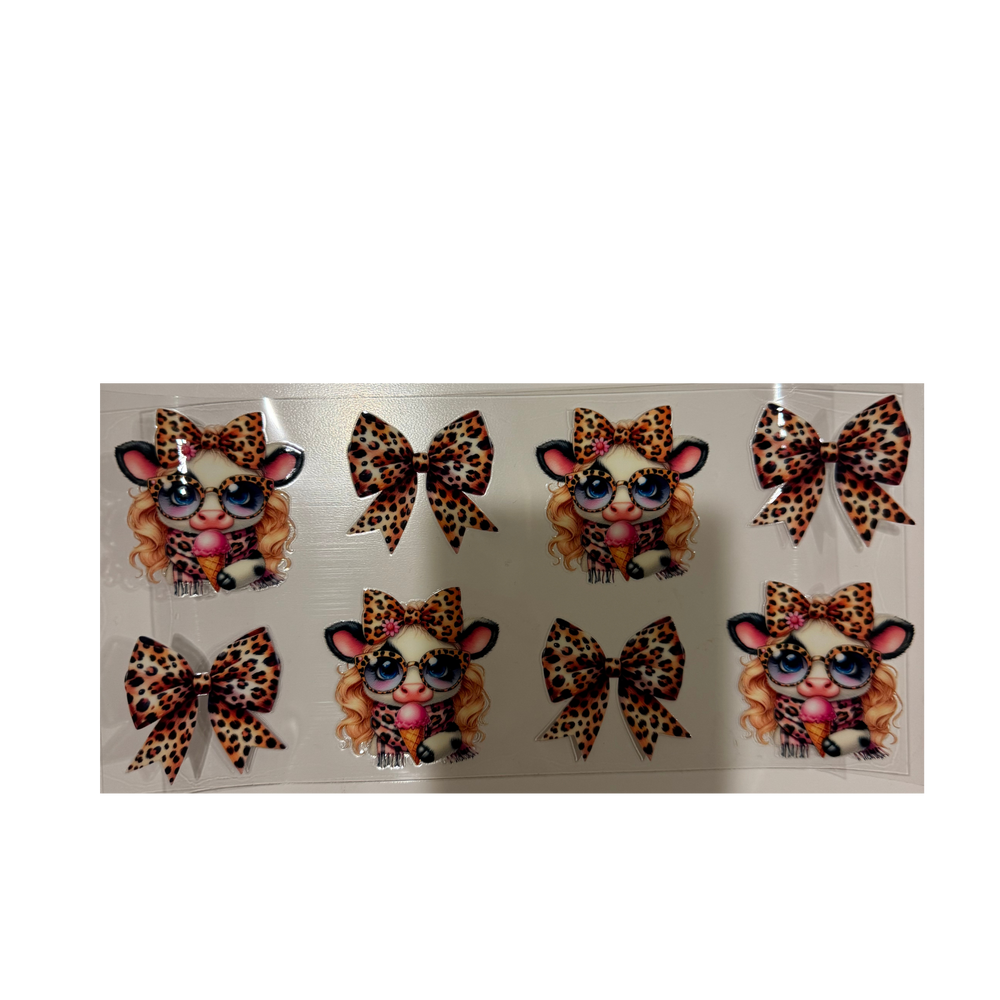 Cheetah Cow w/ Bows