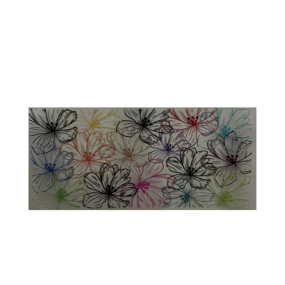 Rainbow Flower Outline