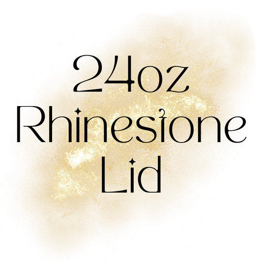 24oz Rhinestone Lid & Straw