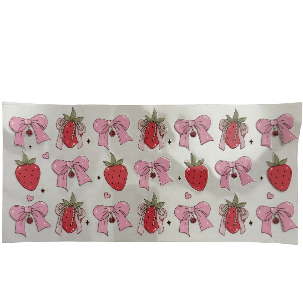 Strawberries Bows  & Pearls