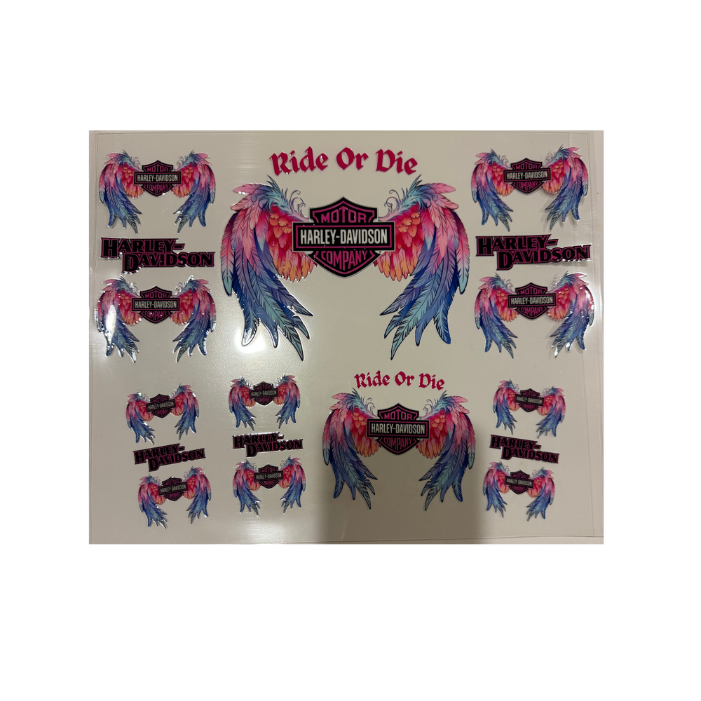 40oz - Pink Harley Wings