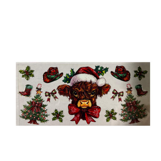 Christmas Western Cow